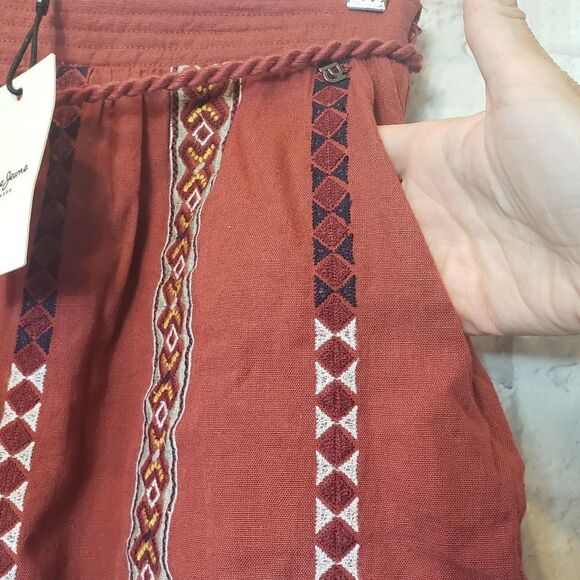 PEPE JEANS Ethnic Design Linen-Blend Shorts NWT - Picture 7 of 16